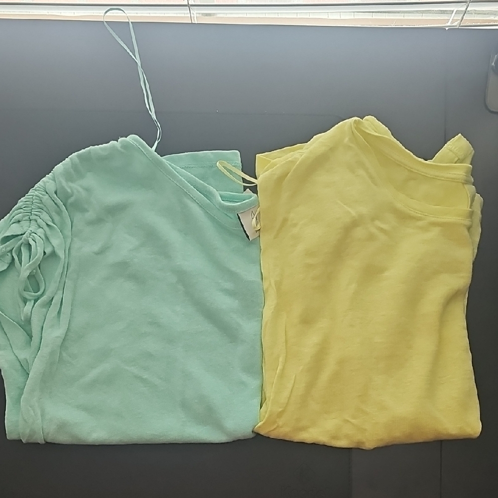 Tahari and Joie women's Set of 2 Linen Tops.  CONT G